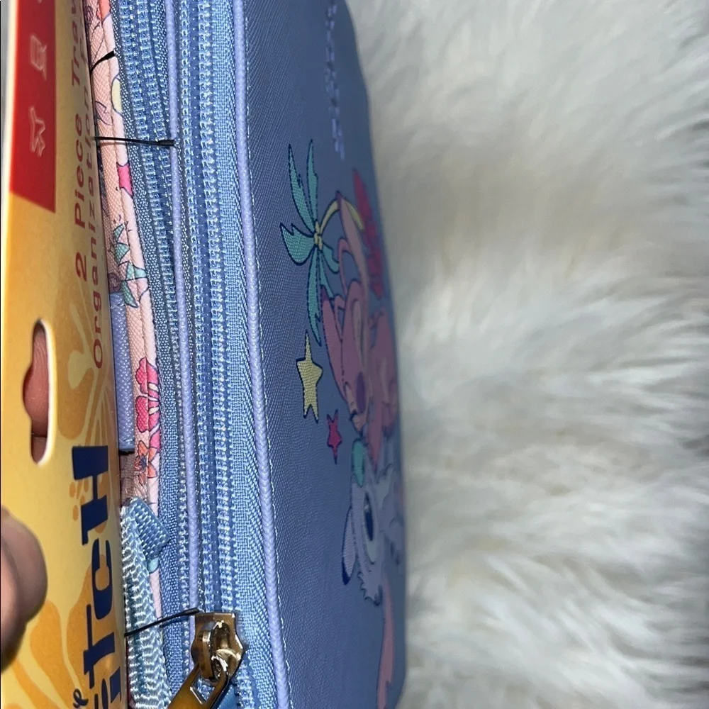 🆕Disney Lilo and Stitch 2 Piece Travel Organization Pouches and 3 Travel Bottles